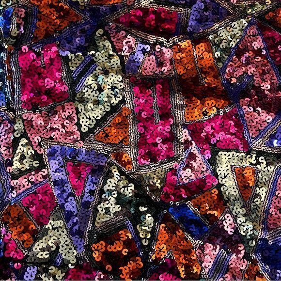 Dress The Population Rory Multicoloured Abstract Sequin Midi Dress, Large - Picture 12 of 13